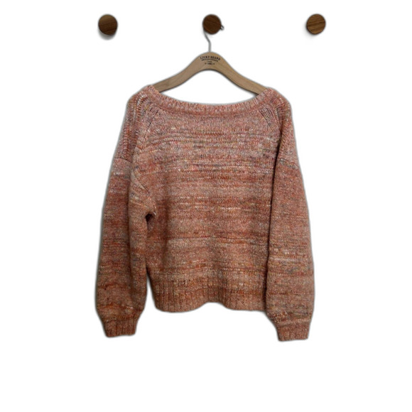 J.crew Long Sleeve Pullover Puff-sleeve V-neck Sweater Size Medium Wool Alpaca - Picture 11 of 16